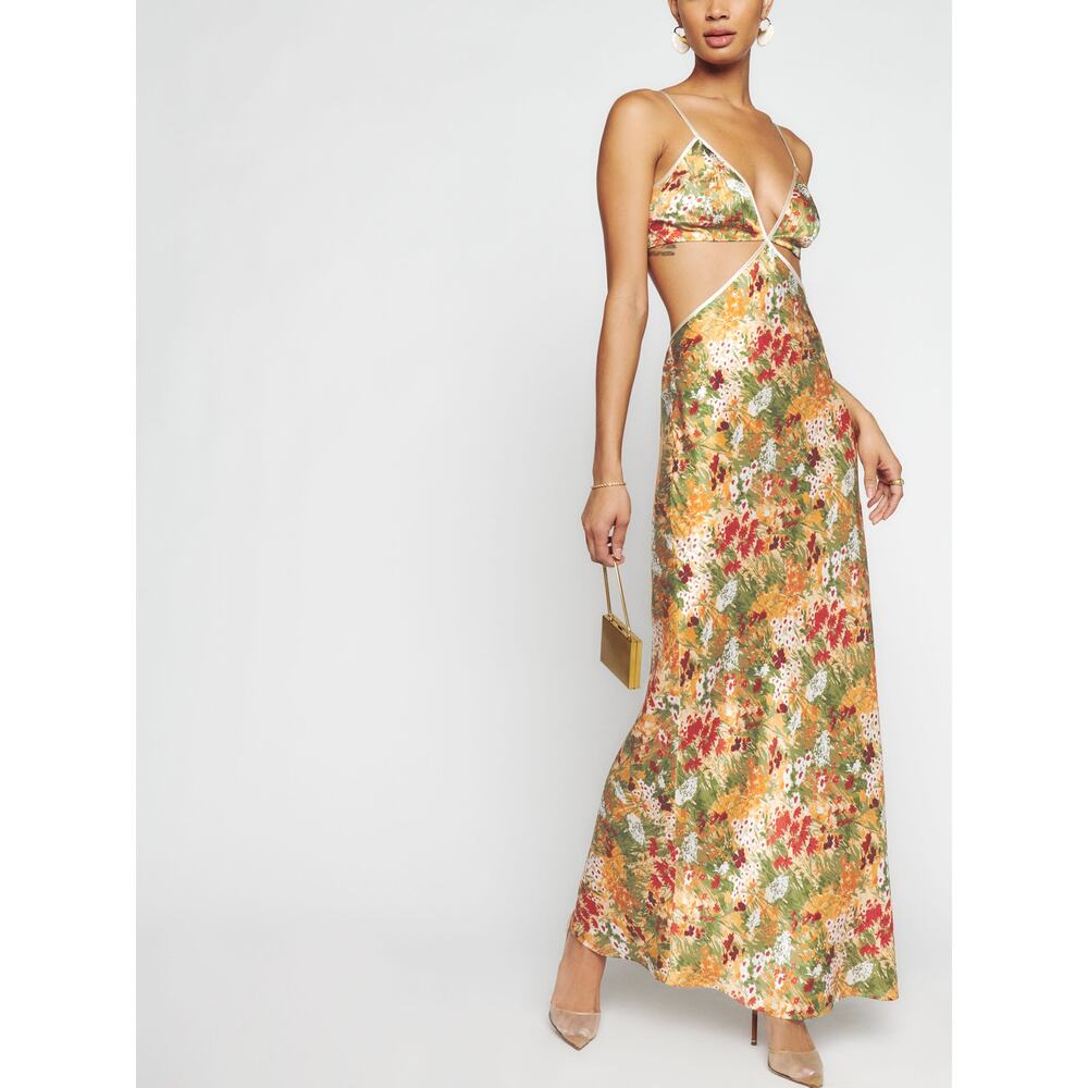 Reformation Poppies Silk Dress in Sojourn